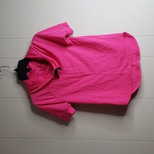 Derek heart Girl Pink Short Sleeve Hooded top Small